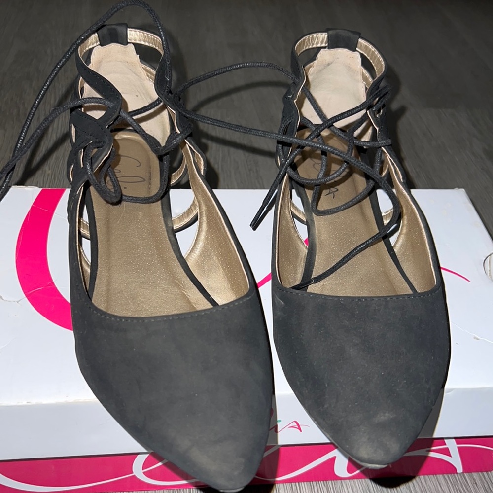 Black womens flats